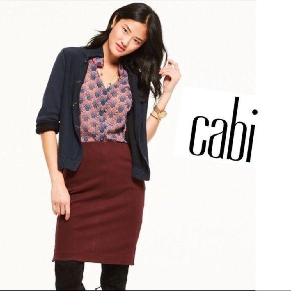 Cabi Blouse XS Top Fan Button Down Red Blue Tank Sleeveless 3620 Sheer Collar